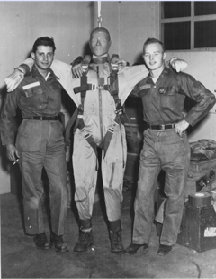 Airmen with Sierra Sam dummy